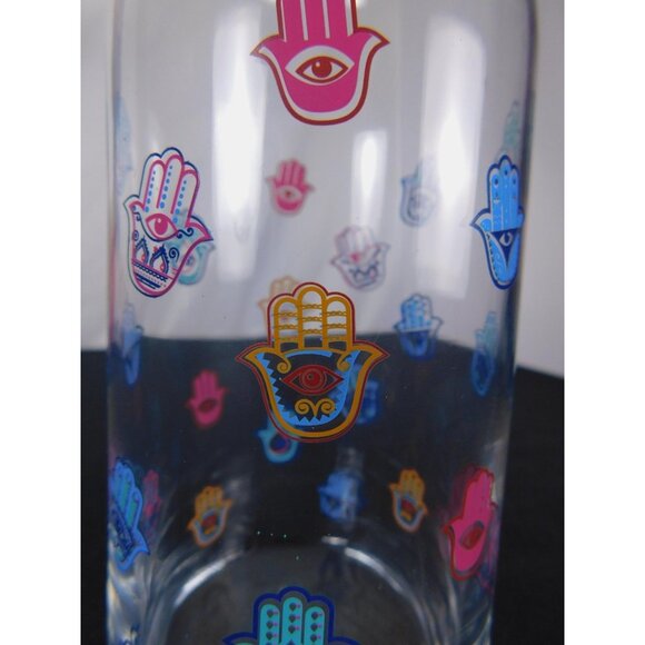 Hamsa Evil Eye Carafe Glass Decanter Witchy - Picture 10 of 10